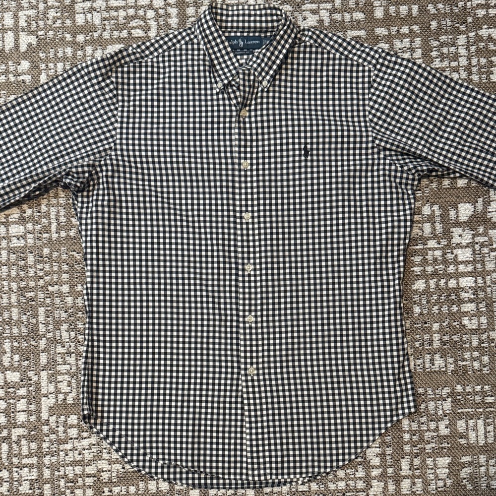 Polo by Ralph Lauren Black & White Gingham Button-Down Shirt